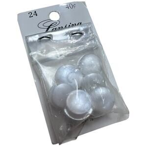 Vintage Lansing White Covered Button Kit Size 24 New Old Stock
